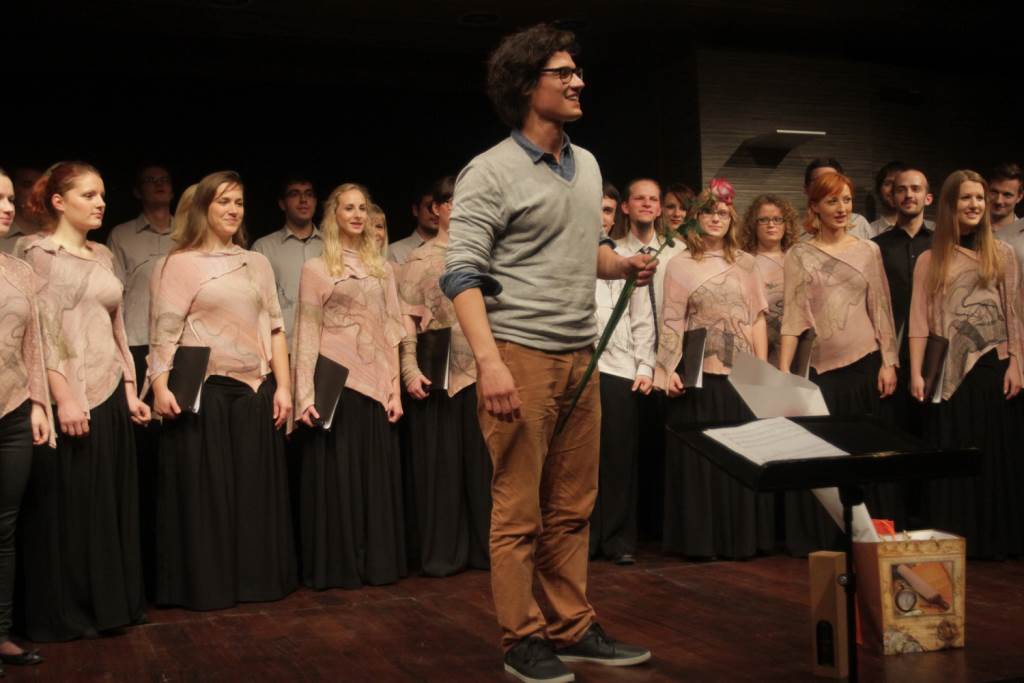 Na avtorskem večeru mladih skladateljev oktobra 2013 v Klubu Cankarjevega doma Foto: Goran Antelj