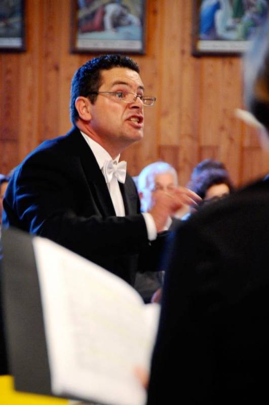 Stanko Polzer ob koncertu Lux stellae v Šentprimožu, 2012 Foto: arhiv SPD Danica, Stefanie Starz