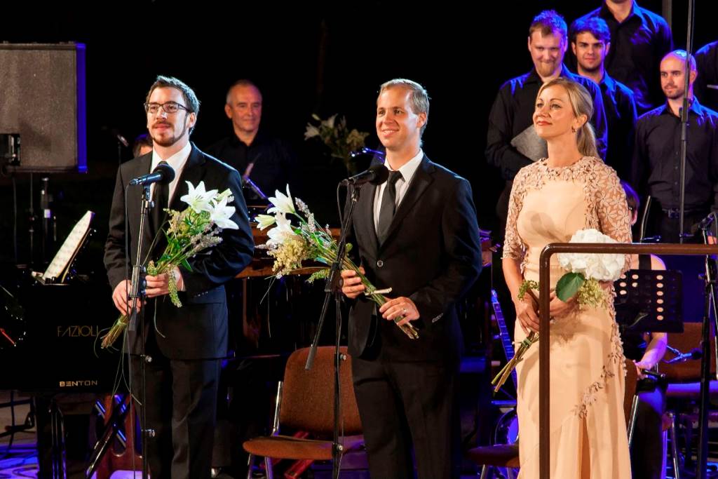 Solisti Darko Vidic, Martin Sušnik in Martina Burger Foto: Matej Vidmar