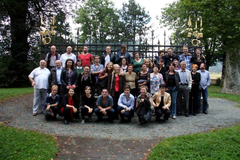 Slovenski komorni zbor na gostovanju pri Gospe Sveti septembra 2014 Foto: Marina Zemljak