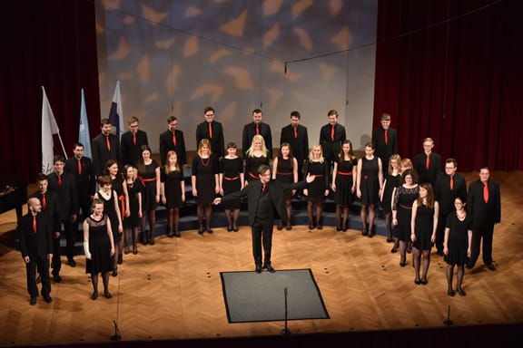 Komorni zbor Konservatorija za glasbo in balet Ljubljana, zb. Ambrož Čopi Foto: Janez Eržen