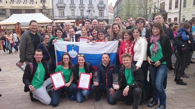 Komorni zbor IPAVSKA po razglasitvi rezultatov Foto: arhiv KZ Ipavska (Vitalij Poliščuk)