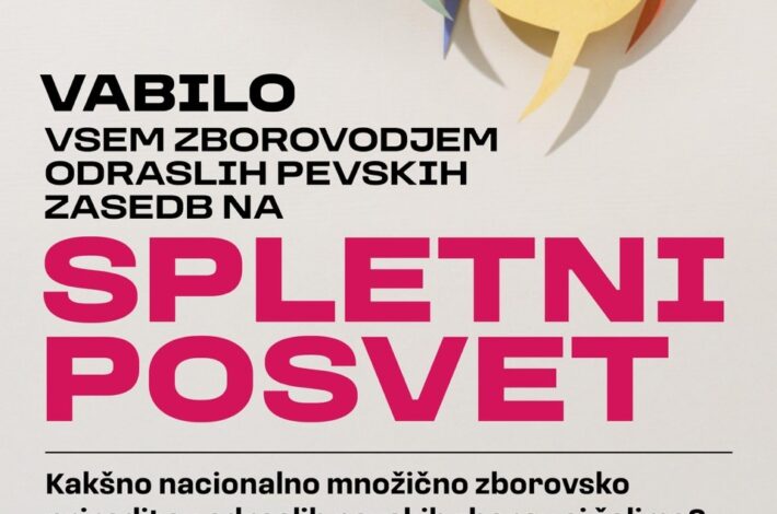 Spletni posvet za zborovodje odraslih pevskih zasedb